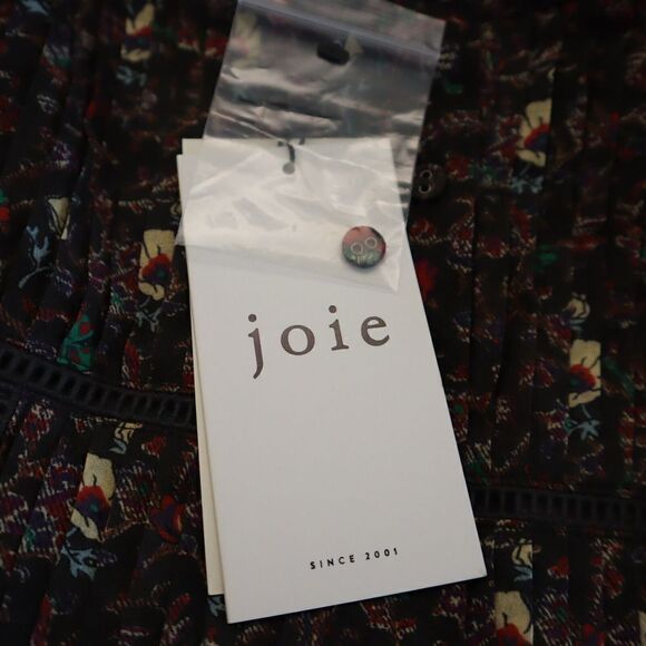 Joie D3264DA9305 Women's Sz 4 Chocolate Torte Floral Charmesse Cotton Dress - Picture 12 of 14